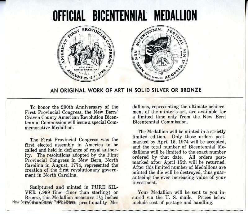 Official Bicentennial Medallion Description