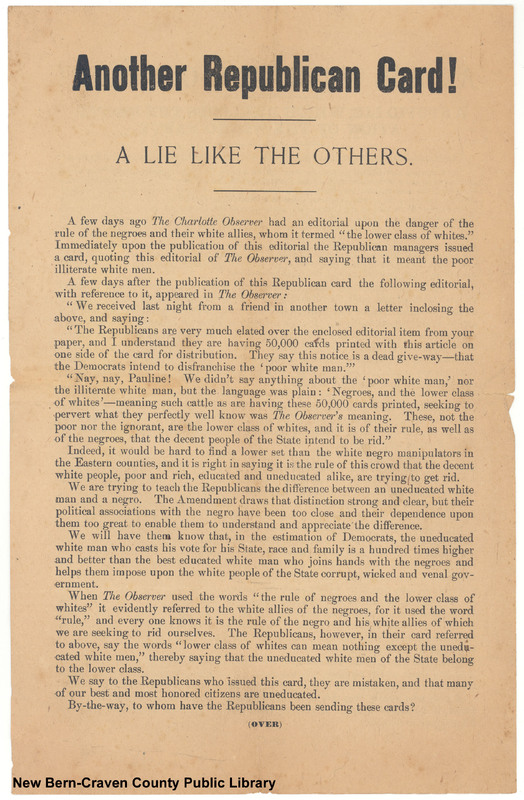 Political circular against the Republican Party