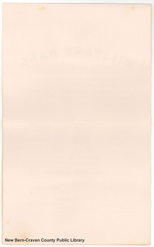 The Grand Military Ball Program 1876