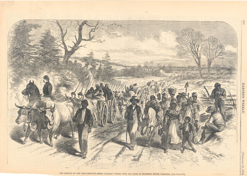 The Effects of the Proclamation--Freed Negroes Coming Into Our Lines at Newbern, North Carolina