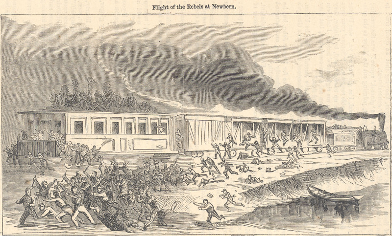 Flight of the Rebels at Newbern