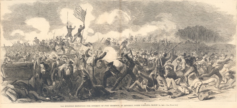 The Burnside Expedition--The Storming of Fort Thompson, At Newbern, North Carolina, March 14, 1862 The Burnside Expedition--The Storming of Fort Thompson, At Newbern, North Carolina, March 14, 1862