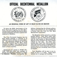 Official Bicentennial Medallion Description