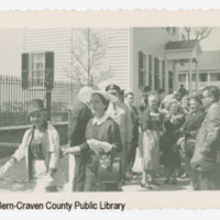 One of six photos, Tryon Palace Grand Opening, crowd shot