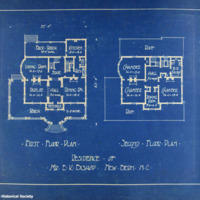 Plans and photograph, Residence of Mr. E.K. Bishop, New Bern, N.C.