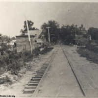 Hancock Street looking North from the Trent River Railroad Bridge, taken by Reid Whitford, 1895.