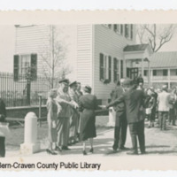 One of six photos, Tryon Palace Grand Opening, crowd shot