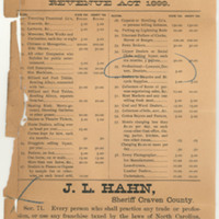Schedule B. Tax State and County Revenue Act 1899