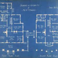 Plans and a photograph, Residence of Mr. D.T. Edwards, Kinston