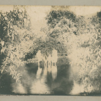 Four females (various ages) wading in water