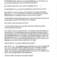 Between Two Rivers Oral Interview With Otto White<br /><br />
