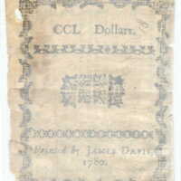 North Carolina paper currency, Bill of Credit value two hundred and fifty dollars