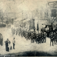 Parade, 400 block of Pollock Street, looking West, 1900s