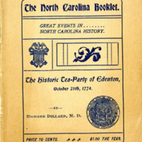 The North Carolina Booklet: The Historic Tea Party of Edenton October 25th, 1774