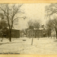 New Bern Graded School, snow scene