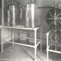 Sterilization equipment, St. Luke&#039;s Hospital, northwest corner of Broad and George streets, ca. 1920