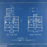 Plans and photograph, Residence of Mr. F.M. Clarke, Beaufort, N.C.