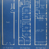Plans and photograph, Masonic Temple Building, Concord Lodge, Tarboro, N.C.