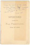 "Speeches delivered at the flag presentation"