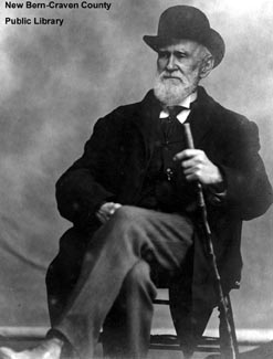 John D. Whitford with walking stick